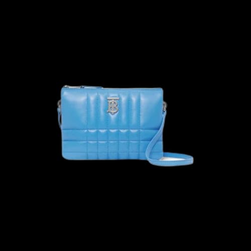 Burberry Quilted Lambskin Lola Twin Pouch 'Bright Sky Blue'