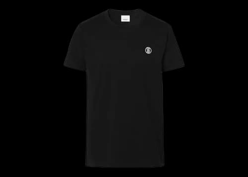 Burberry Monogram Motif Cotton T-shirt Black/White