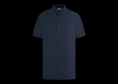 Burberry Letter Graphic Cotton Pique Polo Polo Navy