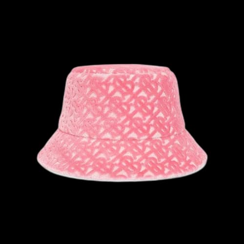 Burberry Monogram Velvet Bucket Hat Pink/Lime