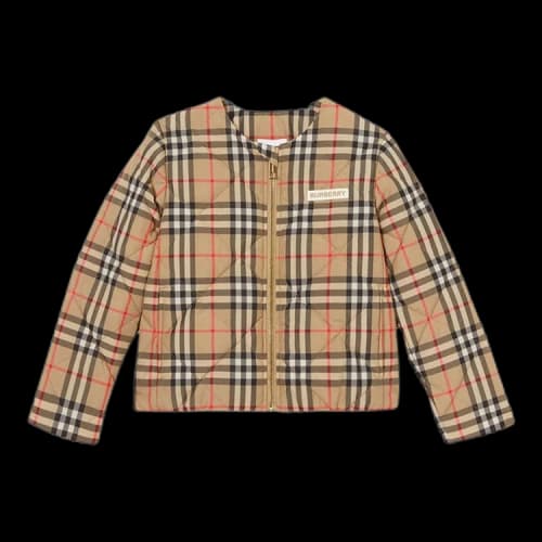 Burberry Kids Check Jacket 'Archive Beige'