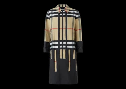 Burberry Sliced Check Nylon Car Coat Archive Beige