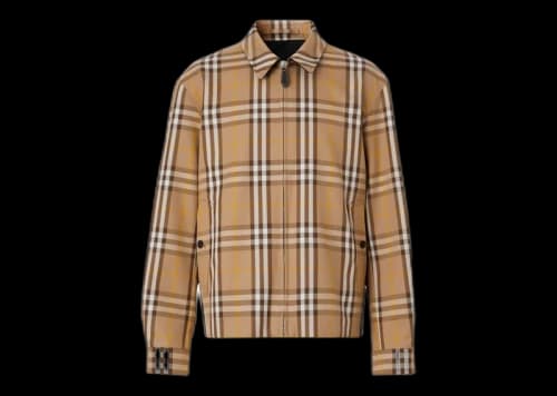 Burberry Reversible Check Cotton Harrington Jacket Truffle
