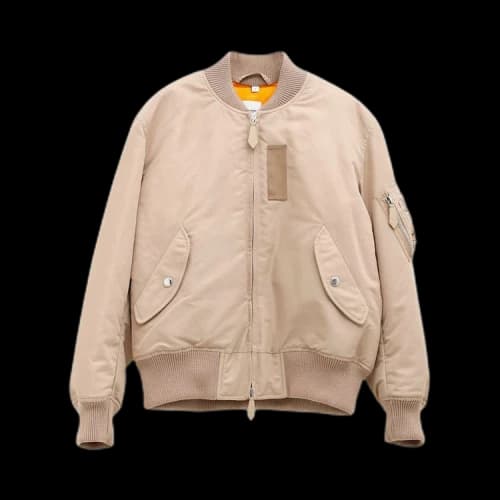 Burberry Logo Print Bomber Jacket 'Soft Fawn'
