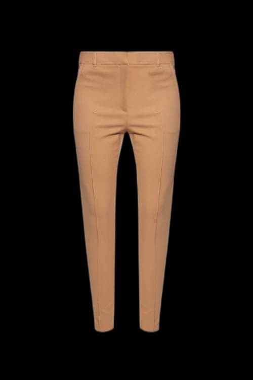 Burberry Fitted Wool Trousers Beige