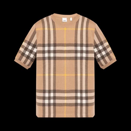 Burberry Vintage Check Knitted T-Shirt 'Truffle'