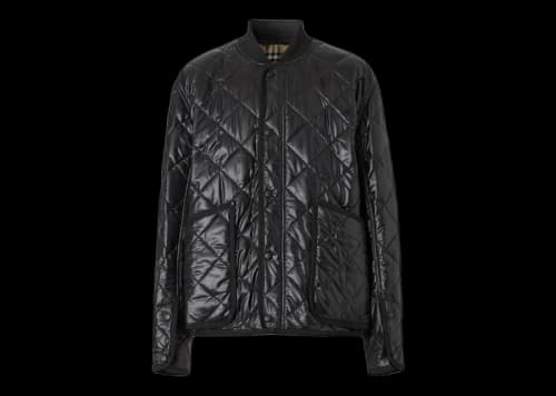 Burberry York Quilted Bomber Jacket Black