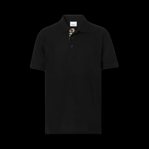 Burberry Monogram Motif Piqué Polo Shirt 'Black'