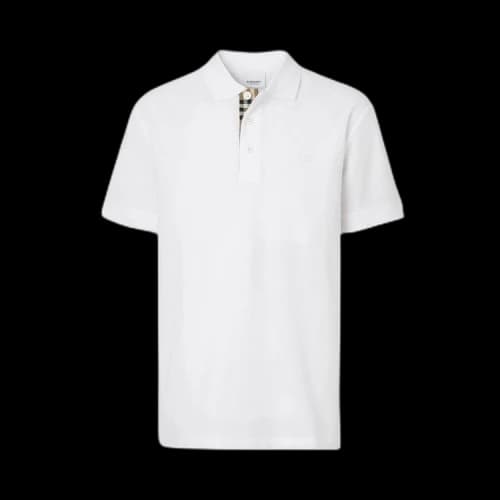 Burberry Monogram Motif Piqué Polo Shirt 'White'