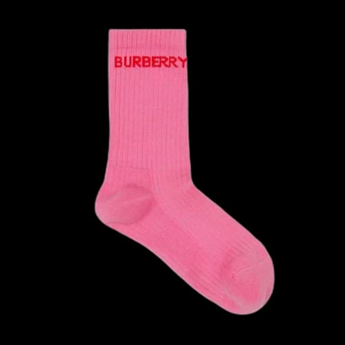 Burberry Red Logo Socks Bubblegum Pink