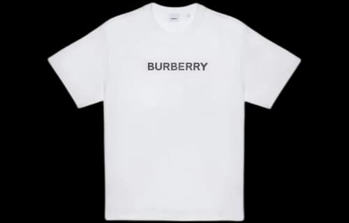 Burberry Logo Print Cotton Oversized T-shirt White/Black