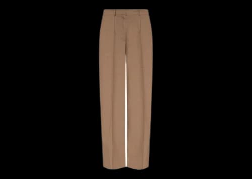 Burberry Jane Pleat-Front Trousers Brown