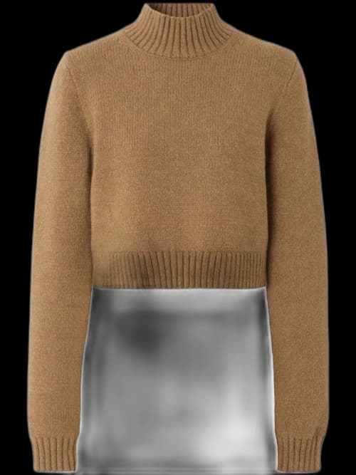 Burberry Monogram Cropped Jumper Camel