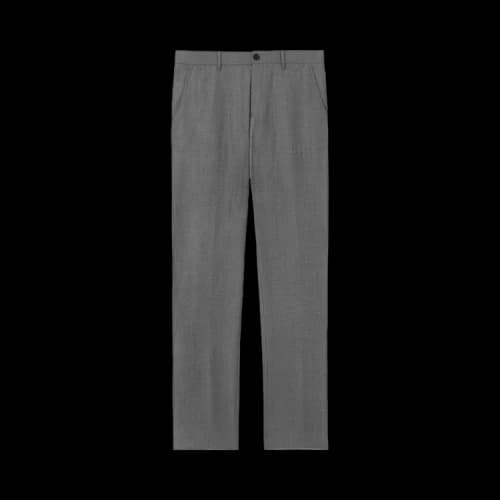 Burberry Monogram Motif Wool Tailored Trousers 'Grey'