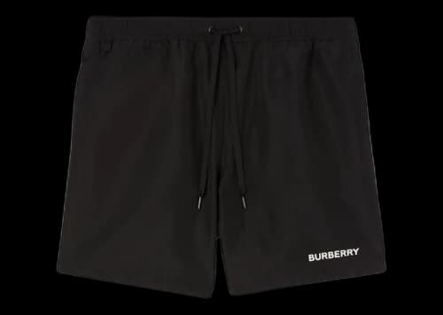 Burberry Logo Detail Swim Shorts Black/White