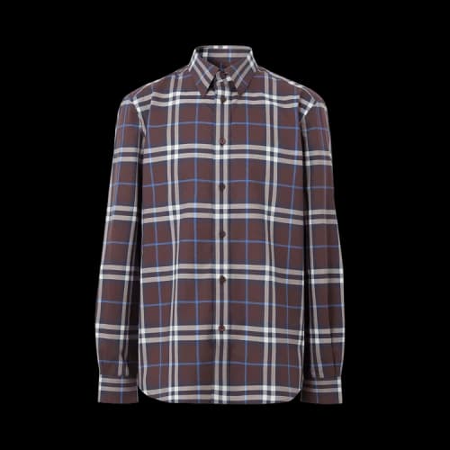 Burberry Check Shirt 'Deep Maroon'