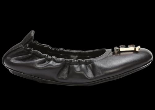 Burberry TB Logo Plaque Ballerina Flat Black (Women's)