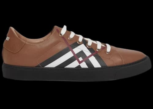 Burberry Chevron Check Low-Top Sneaker Brown (Women's)