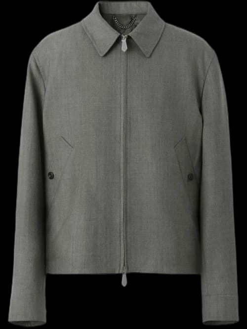 Burberry Harrington Zipped Jacket Grey