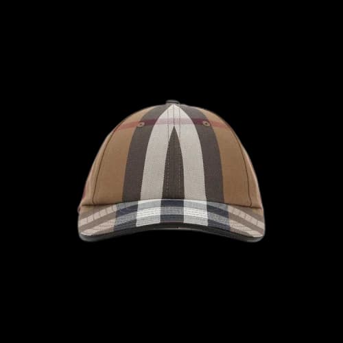Burberry Logo Detail Check Baseball Cap 'Brown Chalk'