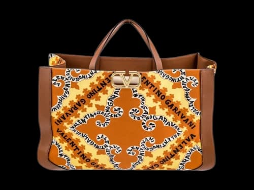 Valentino V'Logo Tote Bag Brown