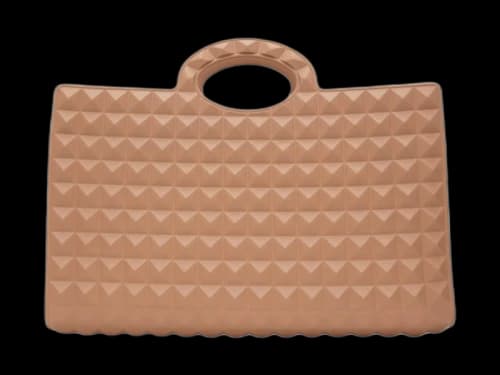 Valentino Le Troisième Studded Pattern Rubber Tote Bag Pink