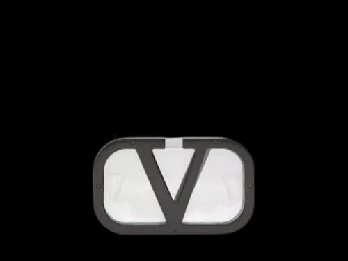 Valentino V'Logo Signature Minaudiere Clutch Black