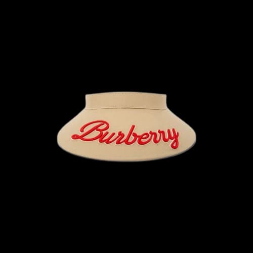 Burberry Varsity Logo Wide Peak Visor 'Soft Fawn'