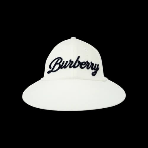 Burberry Varsity Logo Wide Peak Cap 'Optic White'