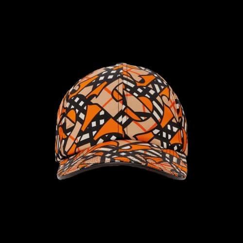 Burberry Monogram Print Baseball Cap Orange