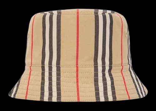 Burberry Reversible Icon Striped Bucket Hat Beige