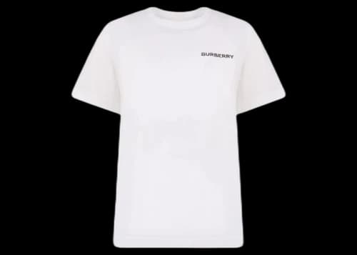 Burberry Women's Embroidered Logo Cotton T-Shirt White
