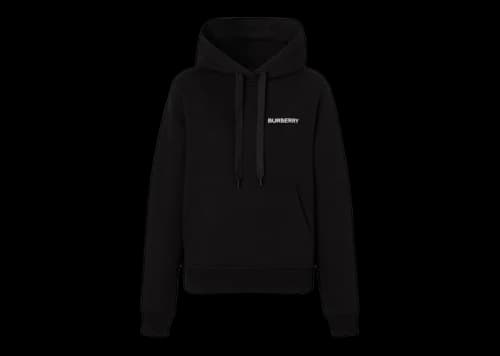 Burberry TB Monogram Logo-Embroidered Hoodie Black