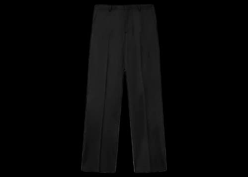 Burberry Wool Cashmere Wide Leg Trousers Black