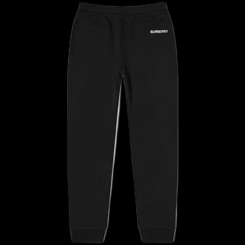 Burberry Embroidered-Logo Tapered Track Pants Black
