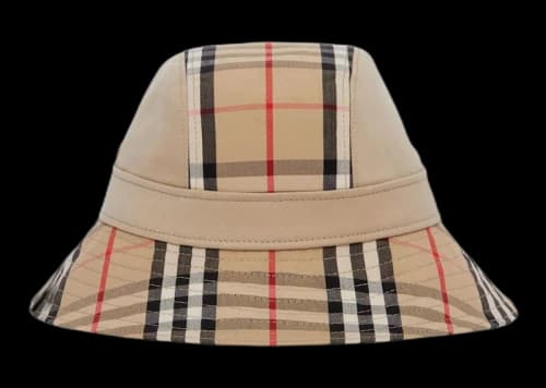 Burberry Women's Supernova Check Bucket Hat Honey Beige