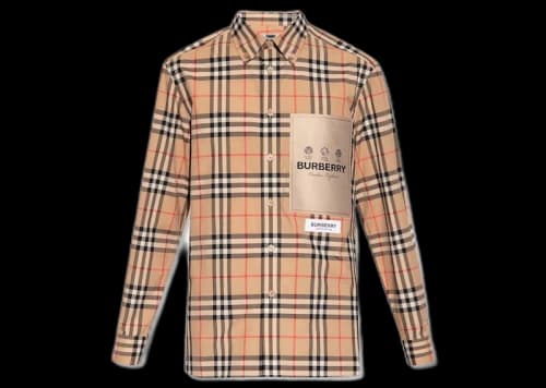Burberry Cuthbert Checked Shirt Beige
