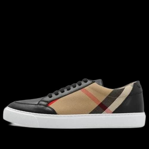 Burberry 25 Check and Leather Sneakers 'Black' (Women's)