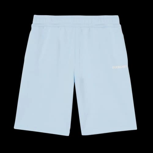 Burberry Organic Cotton Logo Shorts Pale Blue