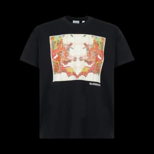 Burberry Varvey Map Oversized T-Shirt 'Black'
