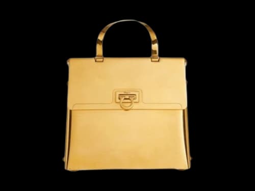 Ferragamo Trifolio Small Handbag Gold