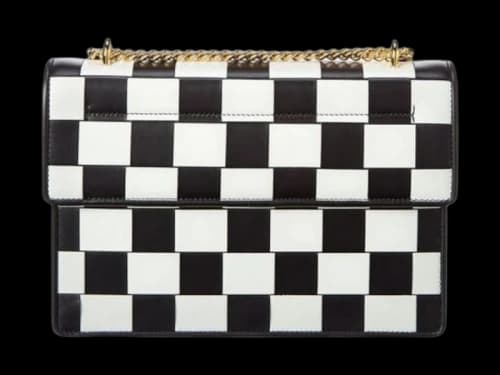 Ferragamo Vara Clutch Black/White