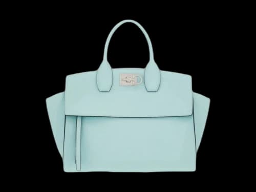 Ferragamo Studio Soft Shoulder Bag Light Blue