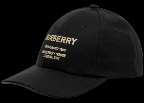 Burberry Horseferry Embroidered-Logo Baseball Cap Black
