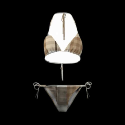 Burberry Check Binkini Set 'Soft Fawn'