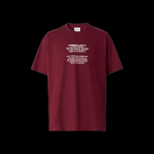 Burberry Coordinates Print Cotton T-shirt Garnet