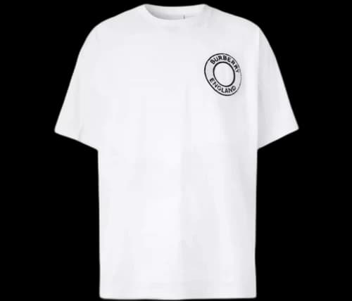 Burberry Logo Graphic Cotton Oversized T-shirt White