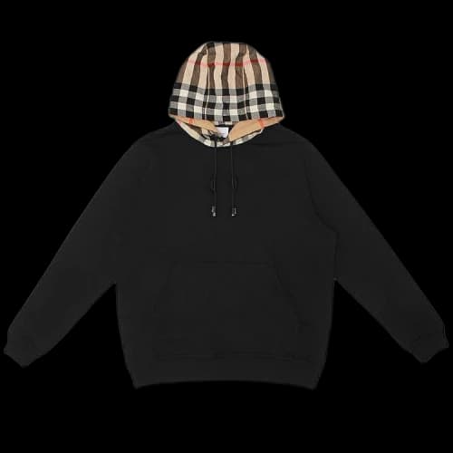 Burberry Check Zip Up Hoodie 'Black'