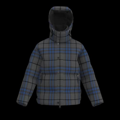 Burberry Reversible Check Puffer Jacket 'Grey/Blue'