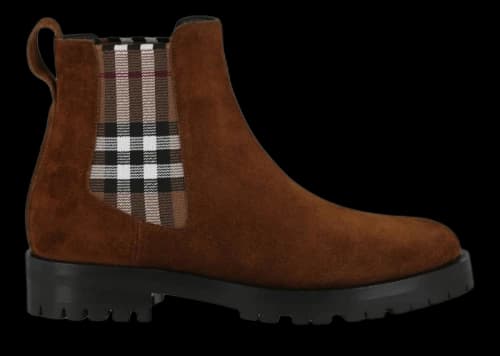 Burberry Check Print Ankle Boot Brown (Women's)